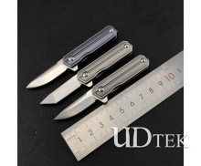 Titanium alloy new D2 blade pocket knife Mini Quartermaster no logo hunting knife UD19039 
